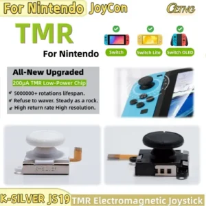 Nintendo Switch TMR Sticks - K silver black pair  2pc