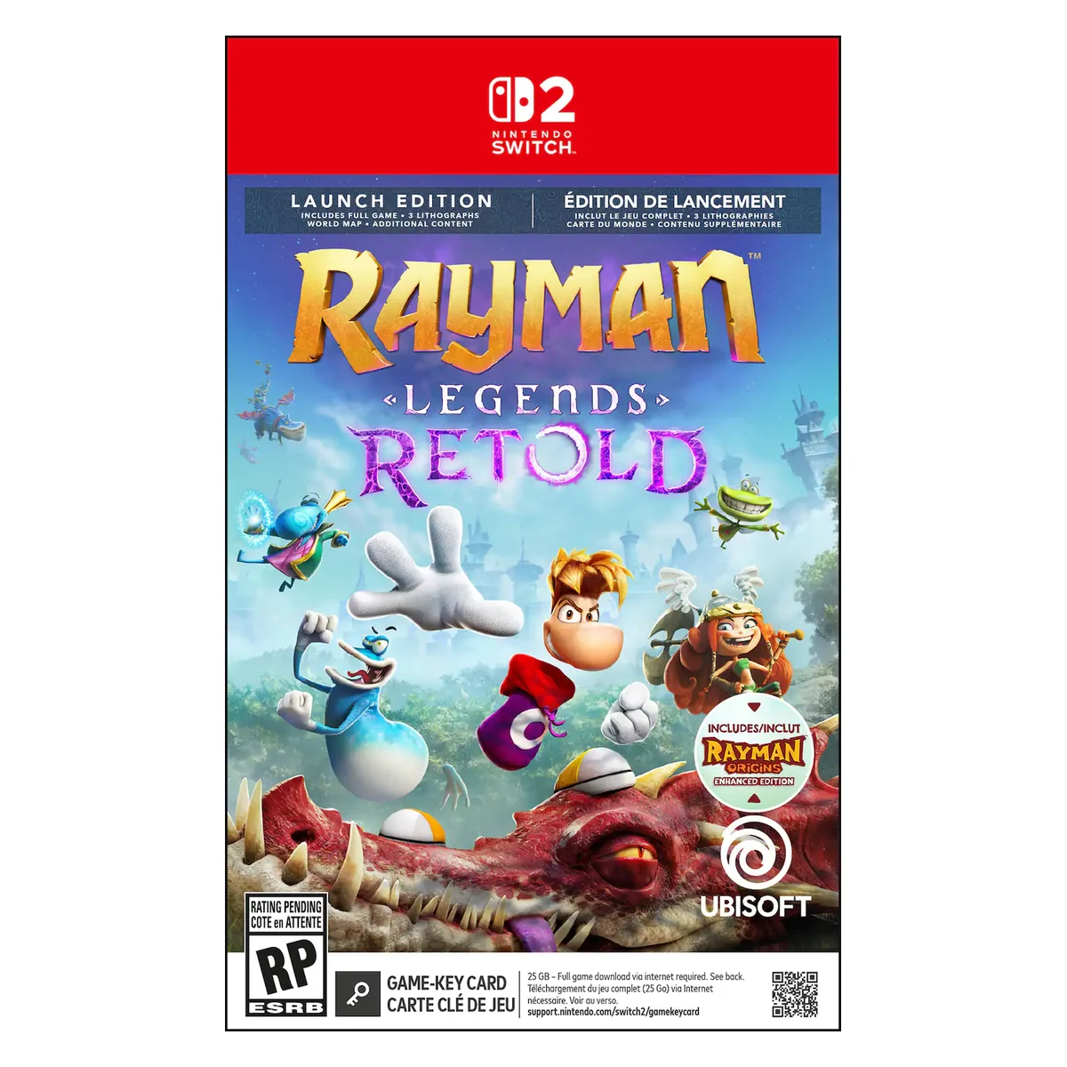 Rayman Legends Retold Launch Edition Nintendo Switch 2